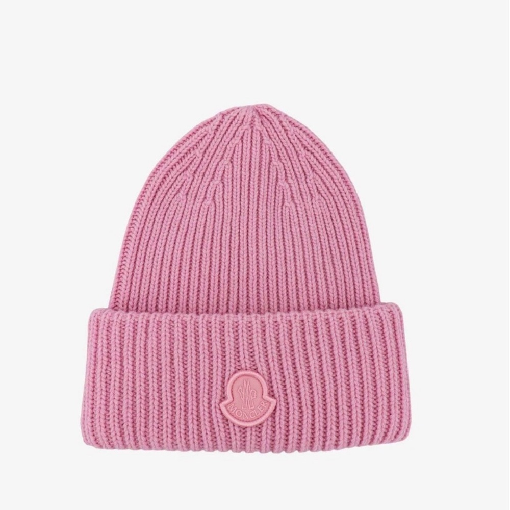 Moncler Pink Knit Beanie